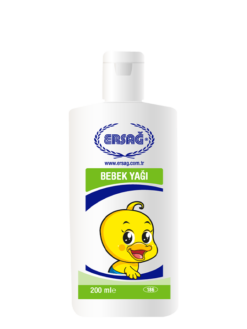 Ersağ hassas ciltler için besleyici ve doğal bebek yağı 200 ml