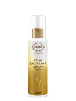 Ersağ yetişkinler için 200 ml kolay saç tarama spreyi ile pürüzsüz saçlar
