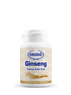 Ersağ Panax Ginseng Takviye Edici Gıda Şişesi ve Kutusu