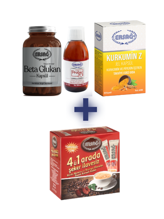 Bağışıklık sistemi destekleyici Beta Glukan kapsül takviye edici gıda