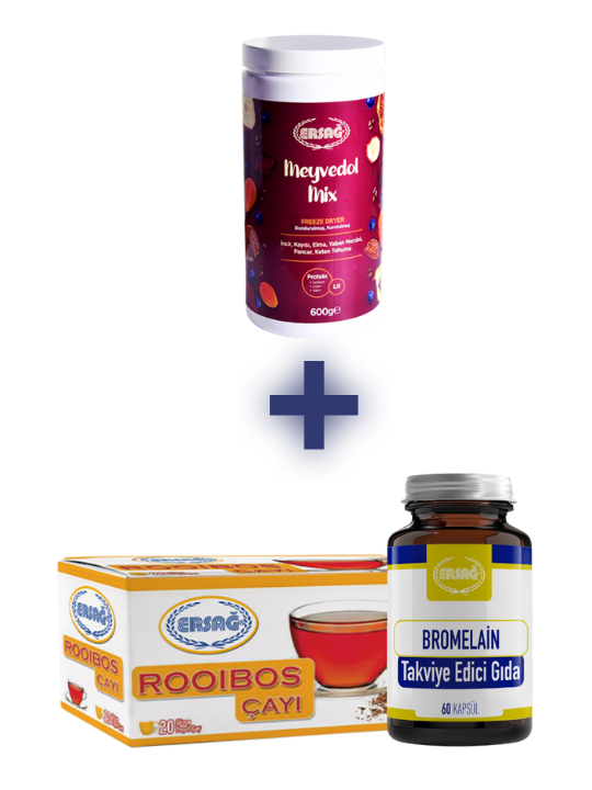 Meyvedol Mix Alana Bromelain ve Rooibos Çayı Hediyeli Avantaj Paketi