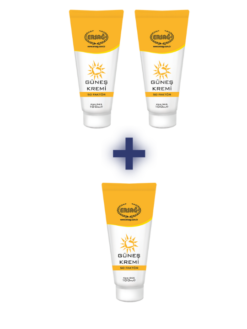 50 SPF koruyucu güneş kremi 100 ml 2 alana 1 hediye kampanyalı ürün